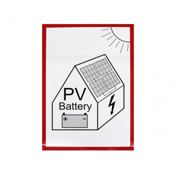 PV + Batterie Warn Aufkleber